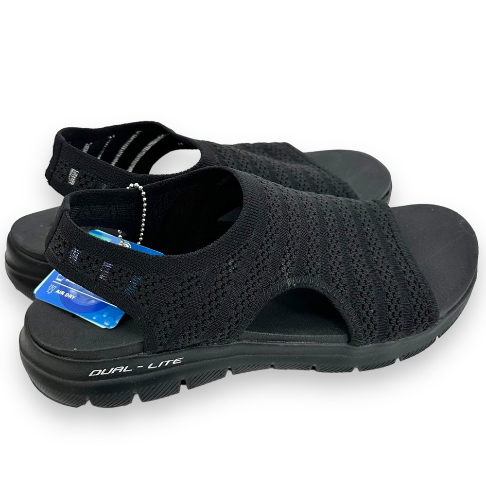 NEW Skechers Cali Yoga Foam Lightweight Sandal Washable Black Women's Size 8 NWT